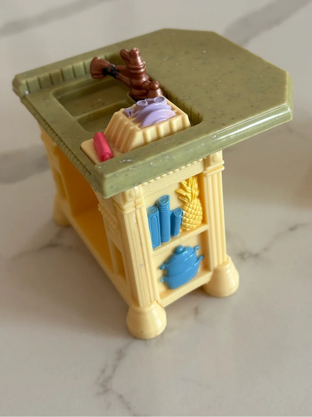 2008 Fisher Price Loving Family Kitchen Fridge Island Dollhouse Parts Repair